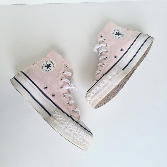 Converse All Star Rose Pink / White Platform High Top Sneakers Women's Size 5.5 - Picture 11 of 13